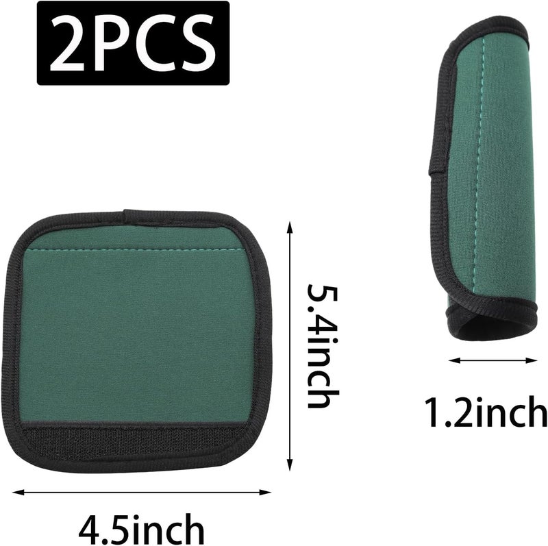 JAKOUE 2pcs Luggage Handle Wraps For Suitcase - Soft Suitcase Handle Covers for Travel Accessories（Green, Bright Color for Suitcase Tags Identifiers ） - Image 2